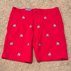 Castaway Red Bulldog Embroidered Shorts size 36